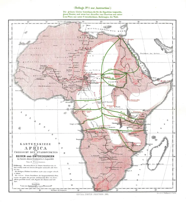 map of Africa from the Gotha Perthes Collection