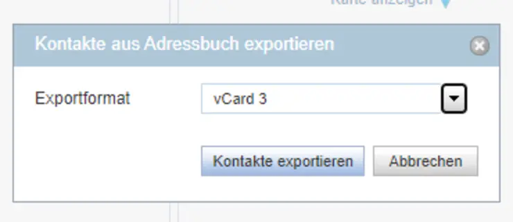 Format beim Exportieren wählen