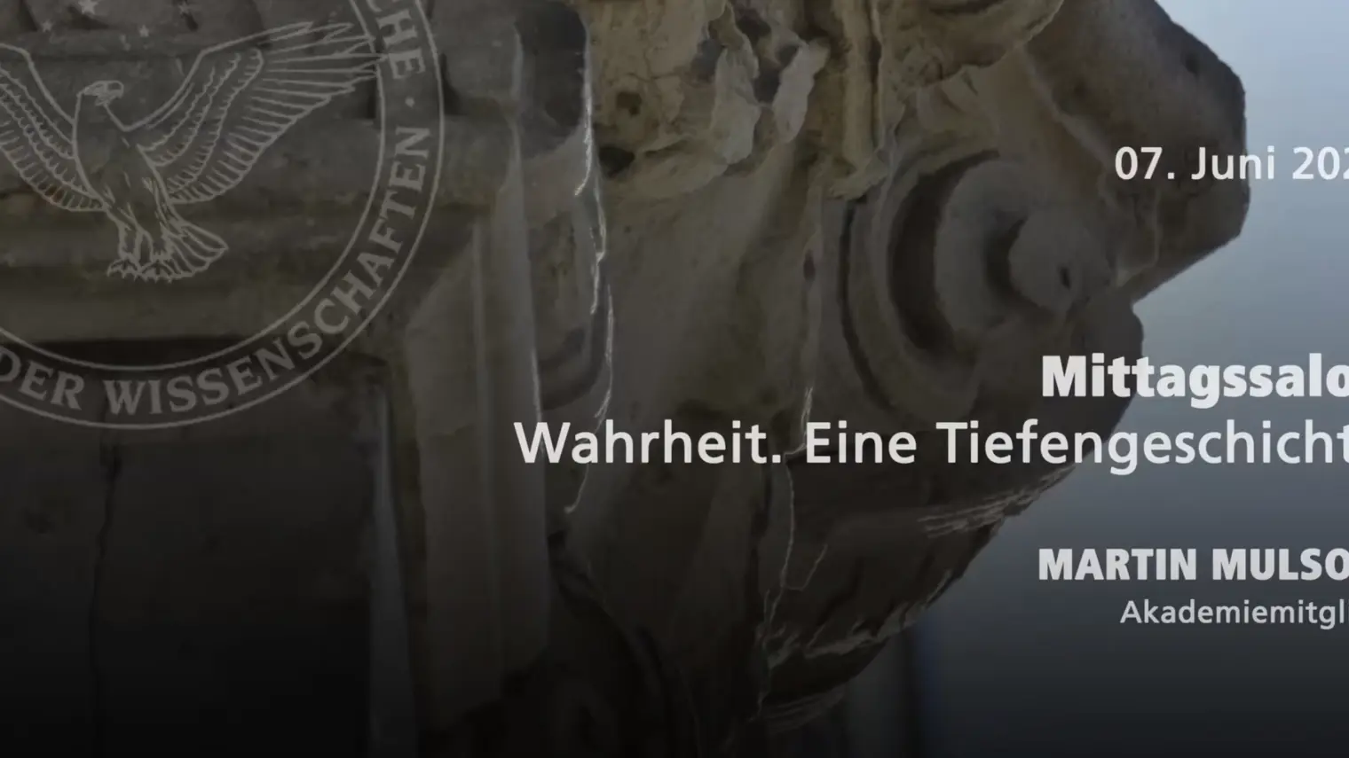 Titelfolie des Vortrags "Wahrheit - eine Tiefengeschichte"