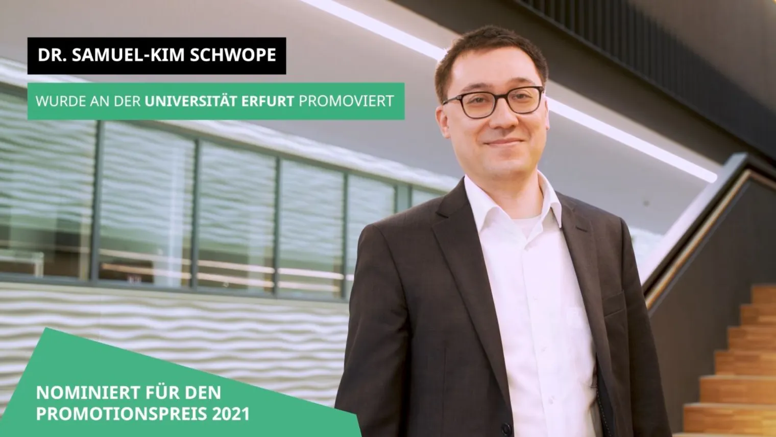 Nominierung Promotionspreis Samuel-Kim Schwope