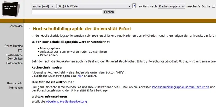 Hochschulbibliographie