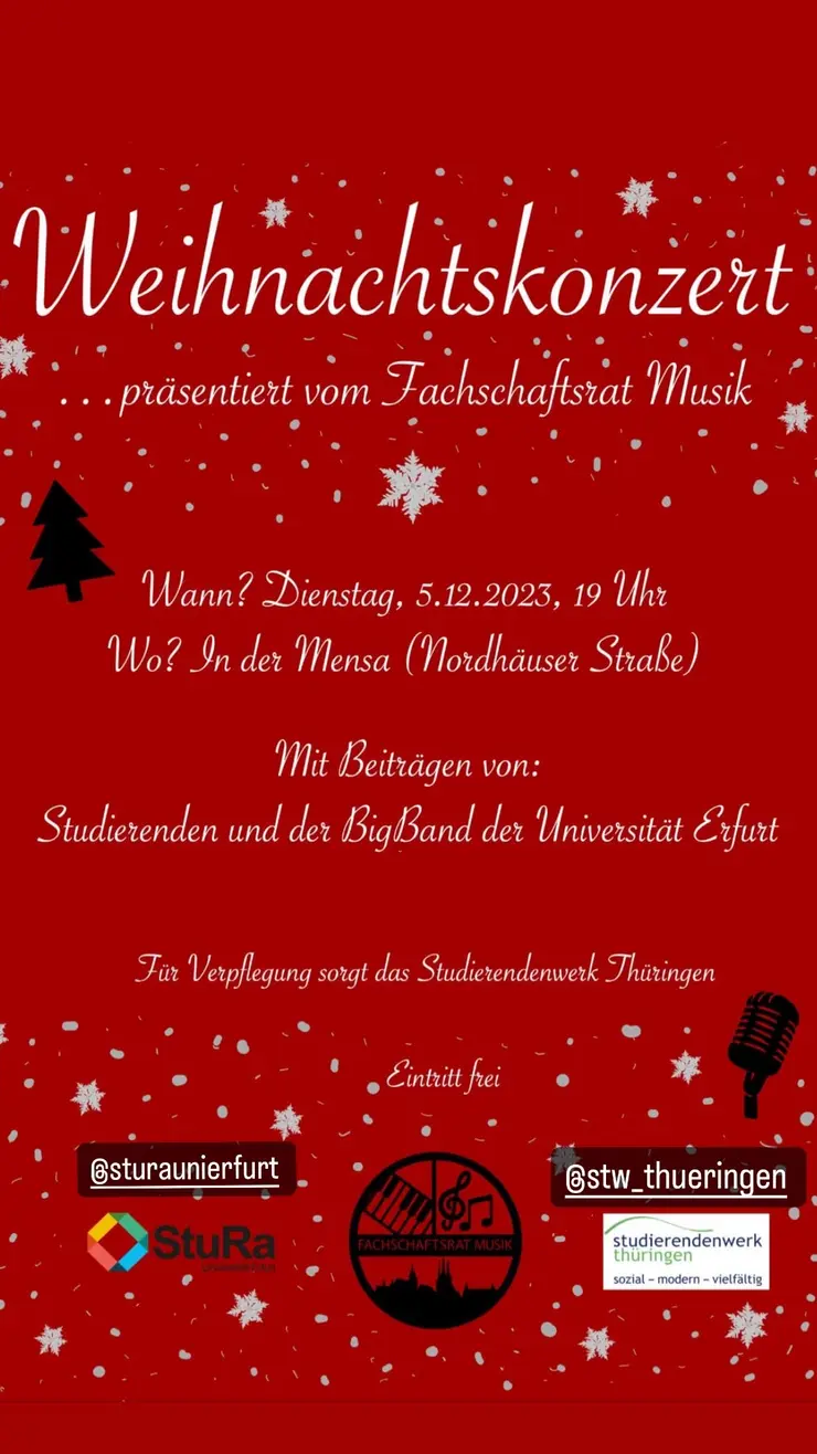 Poster Weihnachtskonzert FSR Musik