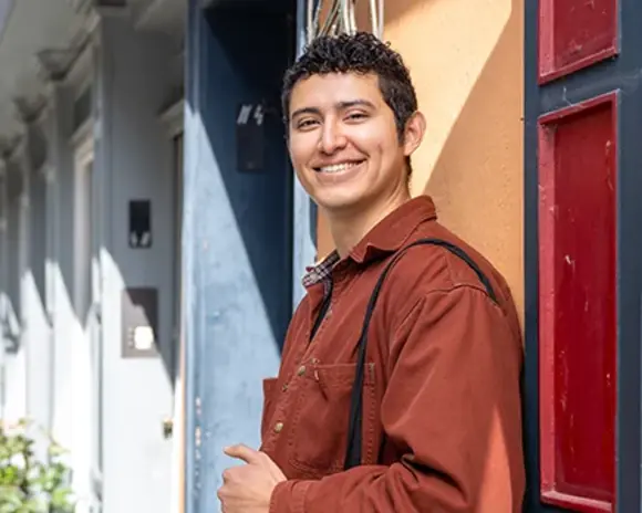 student smiling