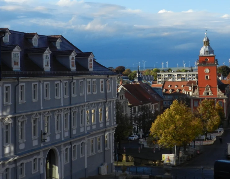 Forschungszentrum Gotha mit Blick auf Gotha