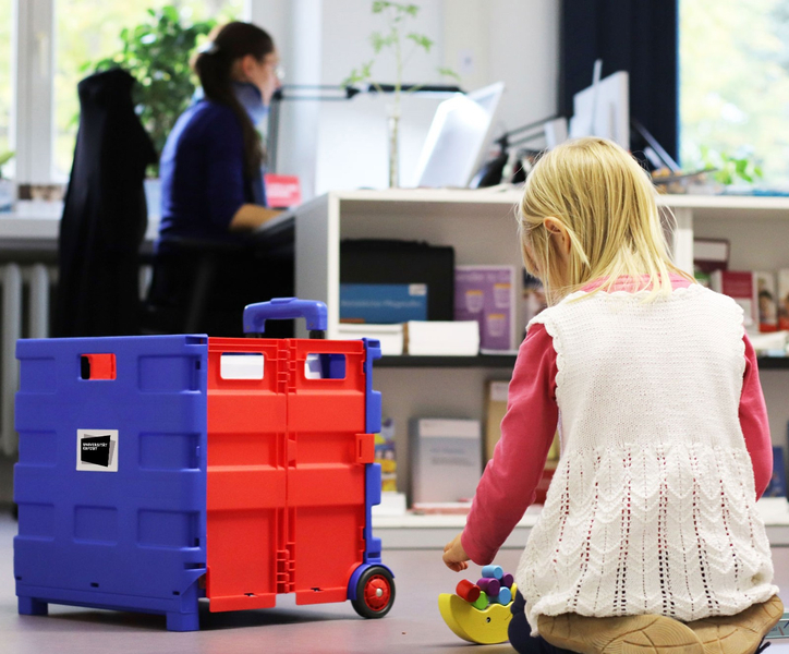 Mobile Kinderkiste im Gleichstellungsbüro der Universität Erfurt