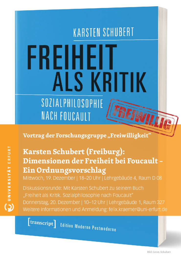 Plakat Dimensionen der Freiheit bei Foucault – Ein Ordnungsvorschlag