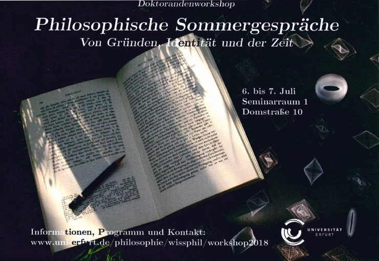 Zu sehen ist ein Flyer mit den Daten für den Doktorandenworkshop