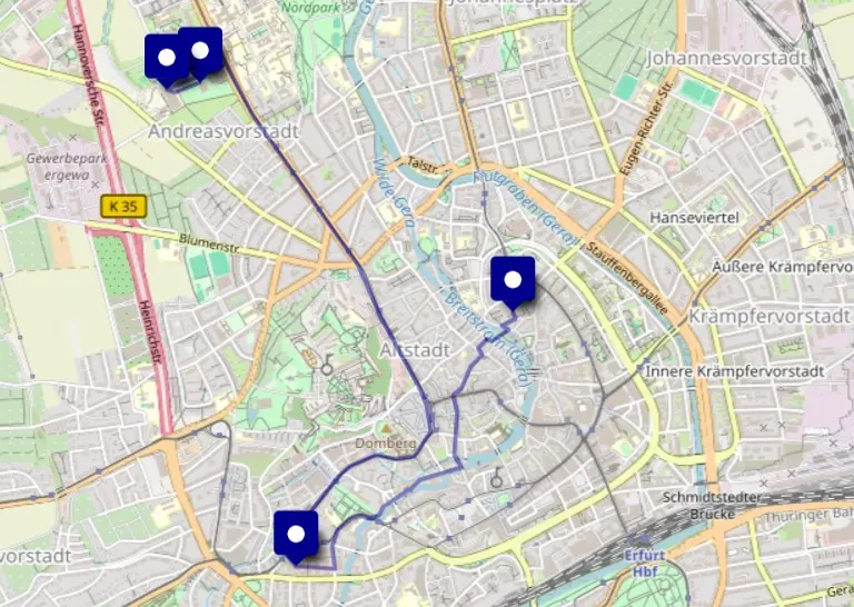 Stadtplan City Walk Oktober 2024