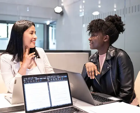 students talking in the classroom