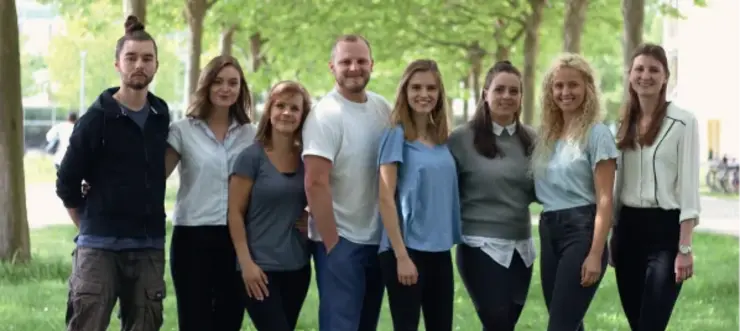 Gruppenmitglieder (v.l.n.r.): Robin Schröer, Hannah Hirschler, Sophia Lammering, Jan Kube, Leonie Purrucker, Sofia Orfanidis, Winona Fischer, Paula  Schöberlein