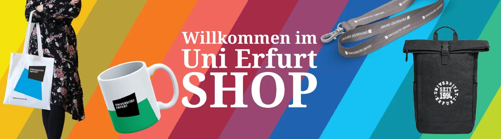 Banner Online Shop Merchandise der Uni Erfurt