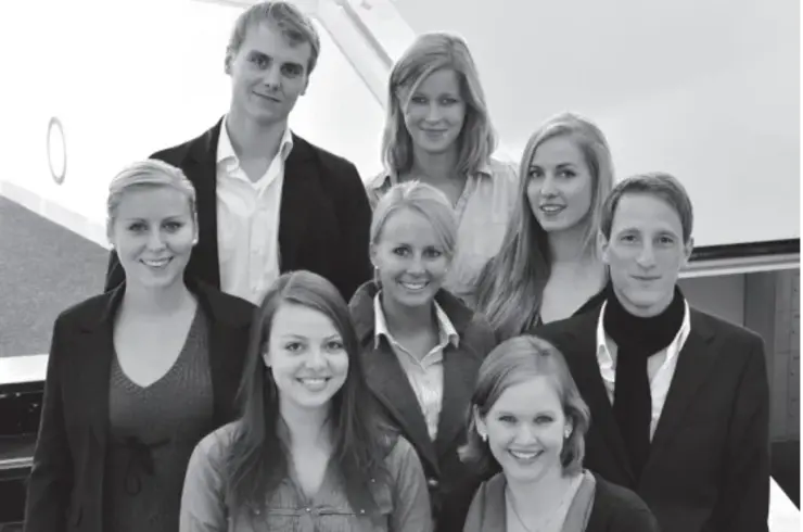 Gruppenmitglieder: (v.l.n.r.) Anne Müller, Marco Lünich, Katharina Füser, Leonie Crayen, Theresa Hofmann, Anke Grünhaupt, Lena Hautzer, Sebastian Zeitler