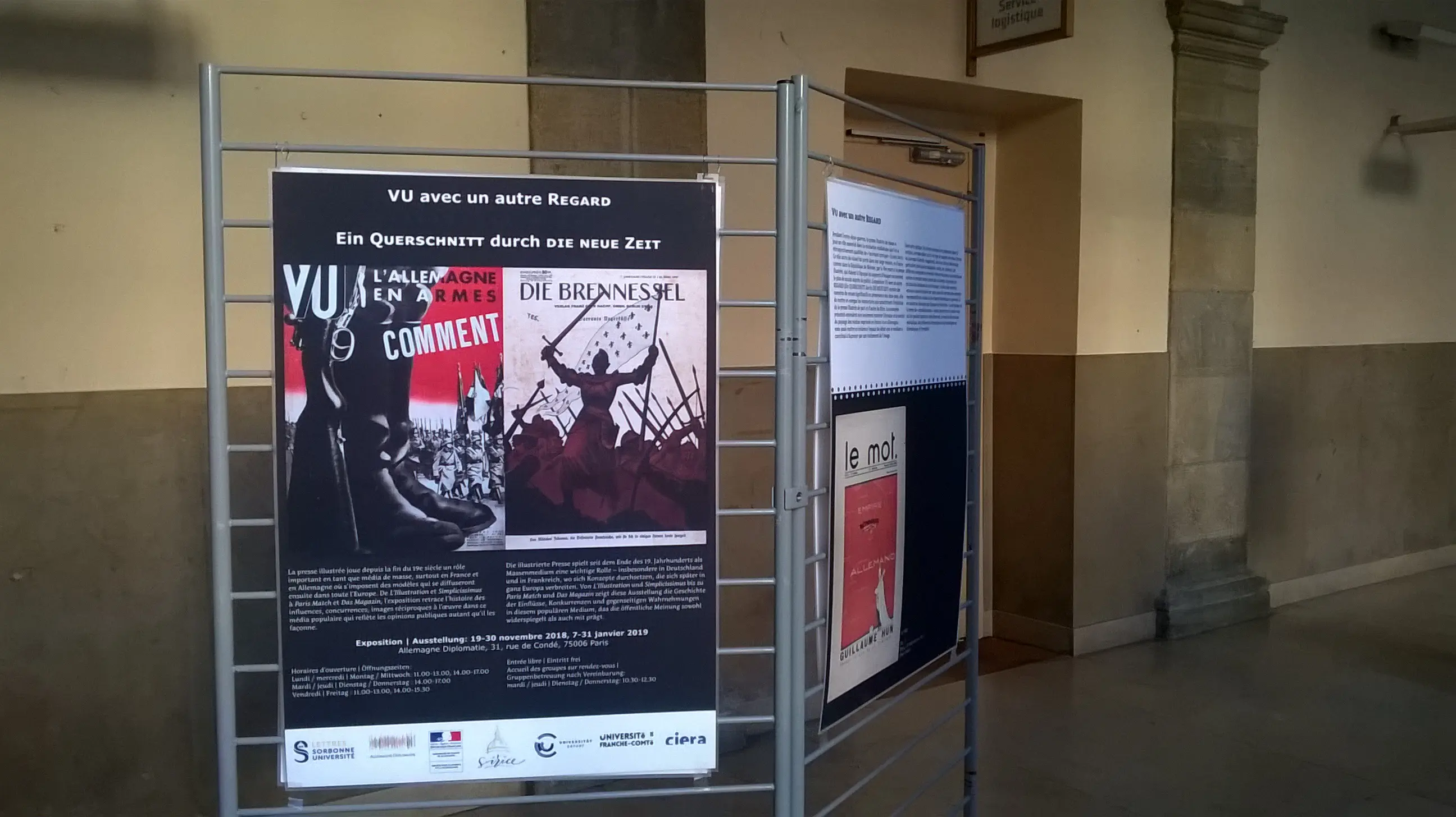 Zweite Ausstellungsstation an der Universität Besancon (2019)