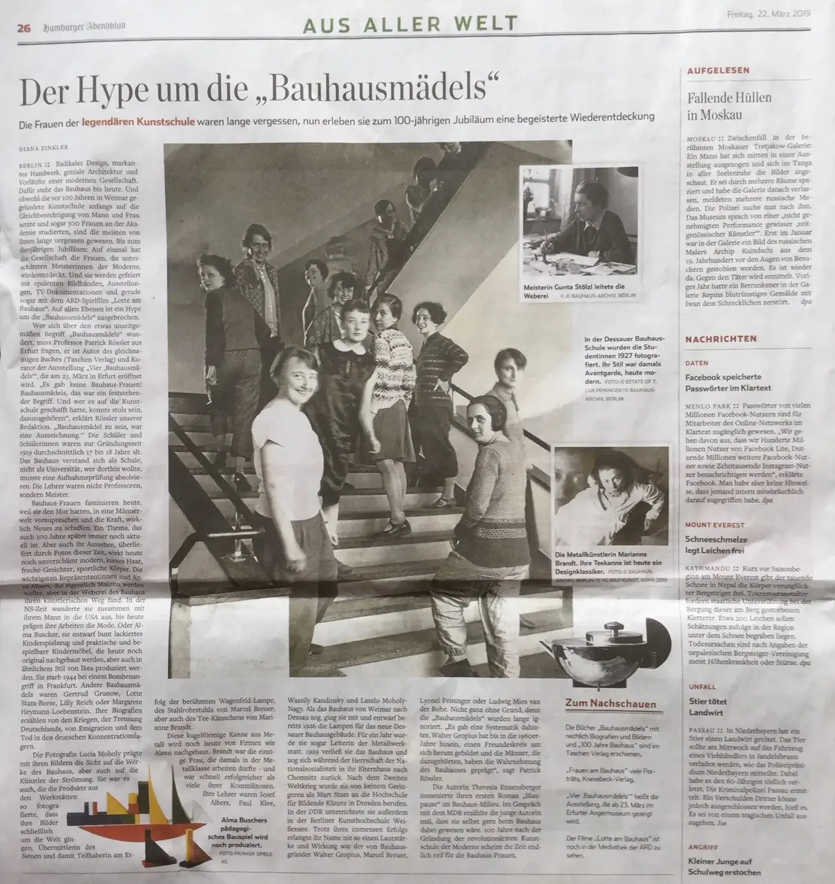 Rezension aus dem Hambuger Abendblatt (22. März 2019)