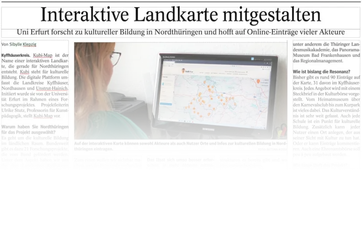 Presseartikel zu dem Projekt Kulturelle Bildungslandkarten