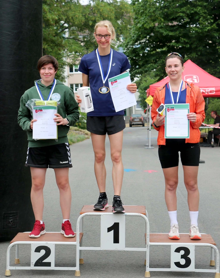 Siegerehrung der Frauen beim Erfurter Campuslauf 2022