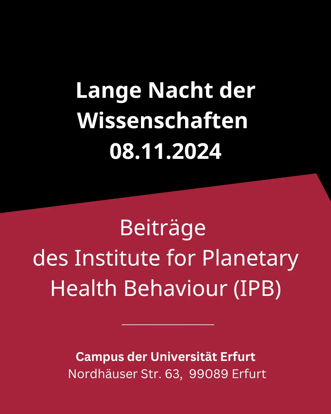 IPB Beiträge zur Langen Nacht der Wissenschaften 2024