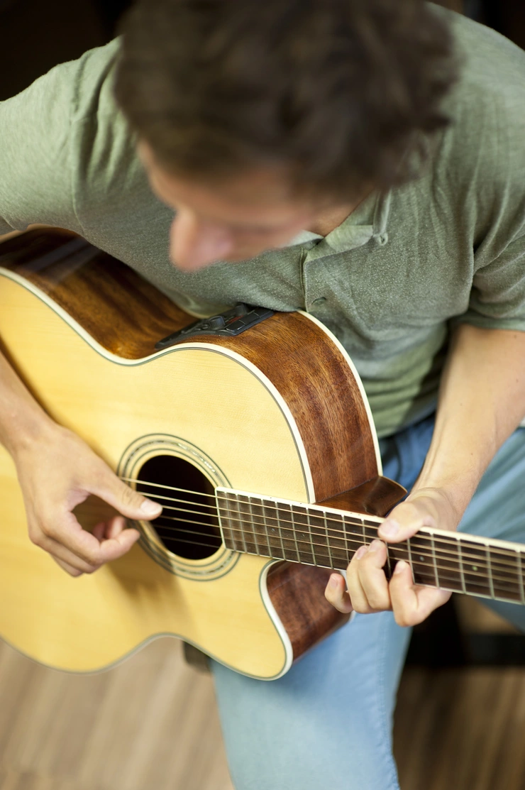 Gitarrist im Musikstudium