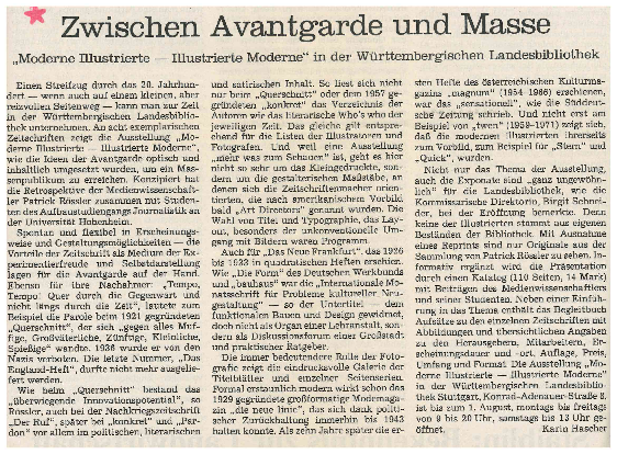 Rezension im Staatsanzeiger Baden-Württemberg (06.07.1998)