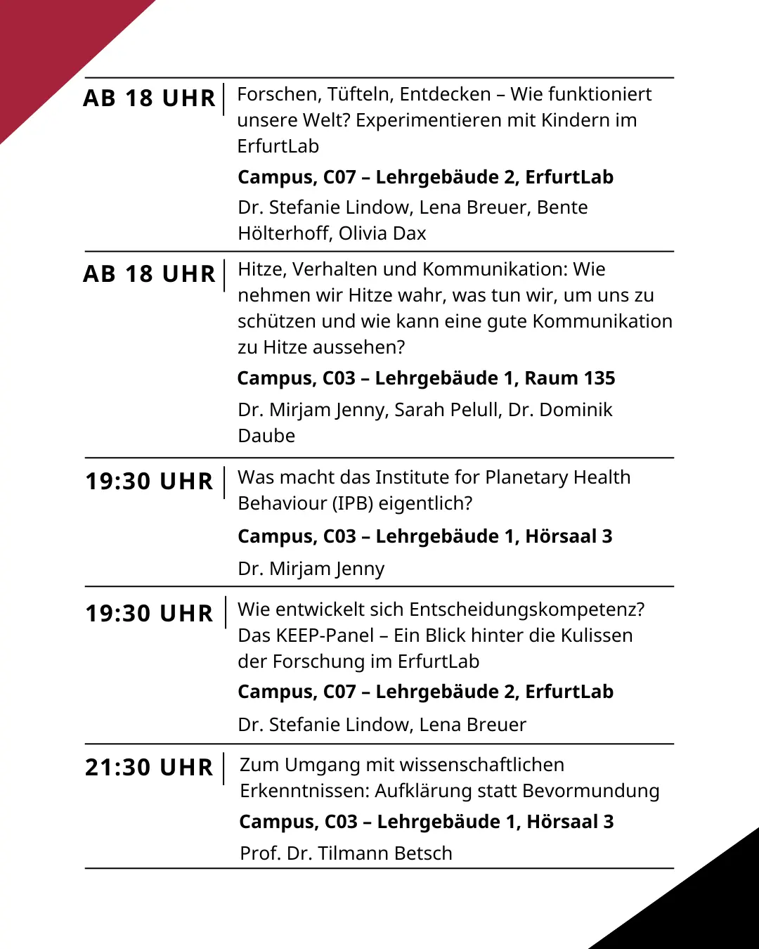 IPB Beiträge zur Langen Nacht der Wissenschaften 2024